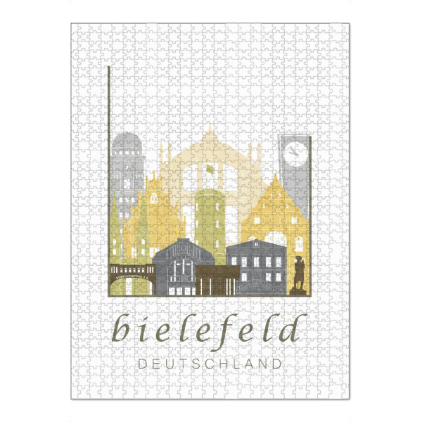 Puzzle Ravensburger "Bielefeld desert skyline" artboxONE - Städte,Kartografie - Bielefeld,Germany,Deutschland,Skyline,Cityscape,Travel