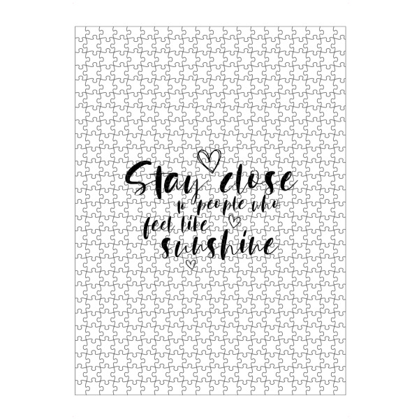 artboxONE Puzzle "Stay close" artboxONE - Typografie,Schwarzweiß,Liebe