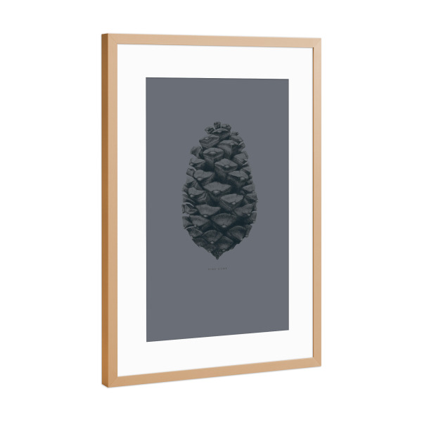 Poster mit Rahmen Kupfer "Beautiful pine cone gray" artboxONE - Natur,Floral,Für Mama