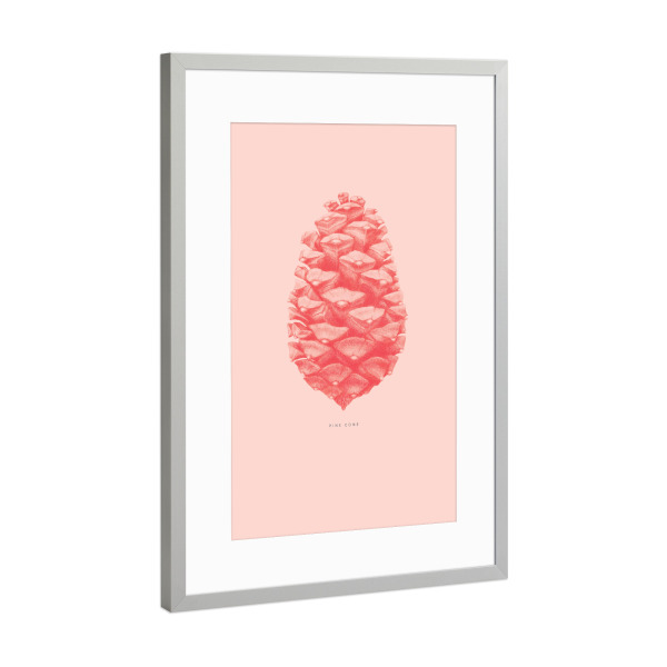 Poster mit Rahmen Silber "Beautiful pine cone coral" artboxONE - Natur,Floral,Für Mama