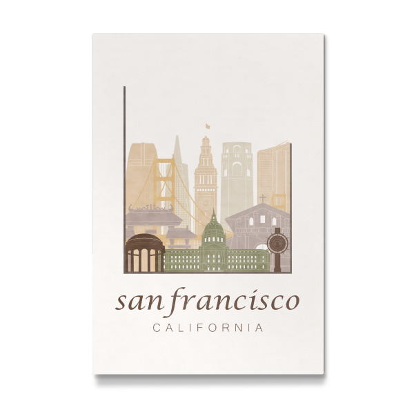 Galerie-Print "San Francisco skyline rustic" 30x20 cm artboxONE