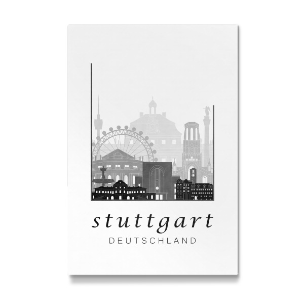 Galerie-Print "Stuttgart skyline black & white" 30x20 cm artboxONE