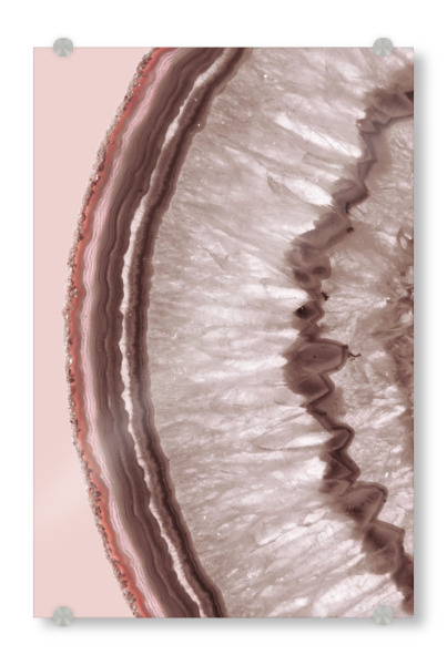 Acrylglasbild "Baked Earth Agate" artboxONE - Marmor - Taupe,Baked earth,Agate,Marble,Mineral,Abstract,Gemstone,Crystal