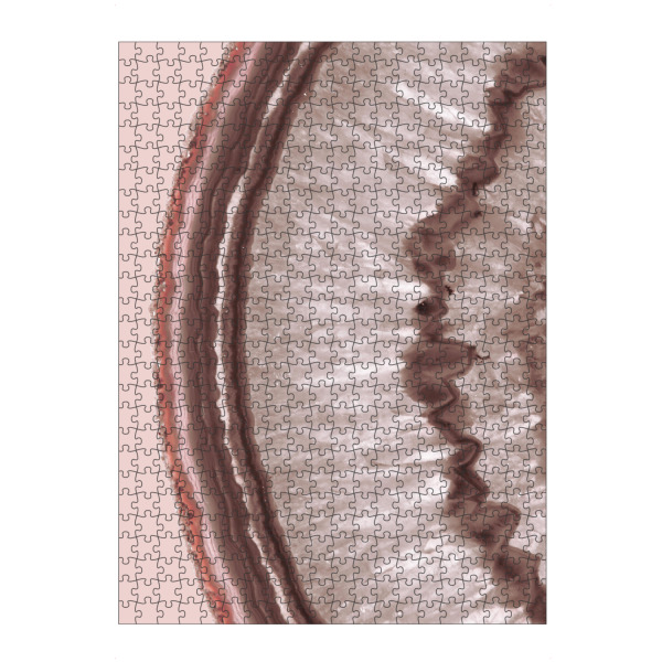 Puzzle Ravensburger "Baked Earth Agate" artboxONE - Marmor - Taupe,Baked earth,Agate,Marble,Mineral,Abstract,Gemstone,Crystal - Bild taupe