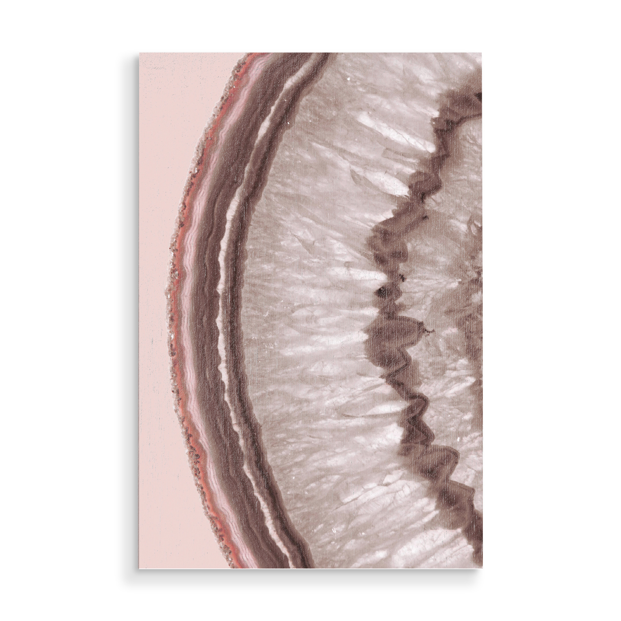 Holzbild "Baked Earth Agate" artboxONE - Marmor - Taupe,Baked earth,Agate,Marble,Mineral,Abstract,Gemstone,Crystal