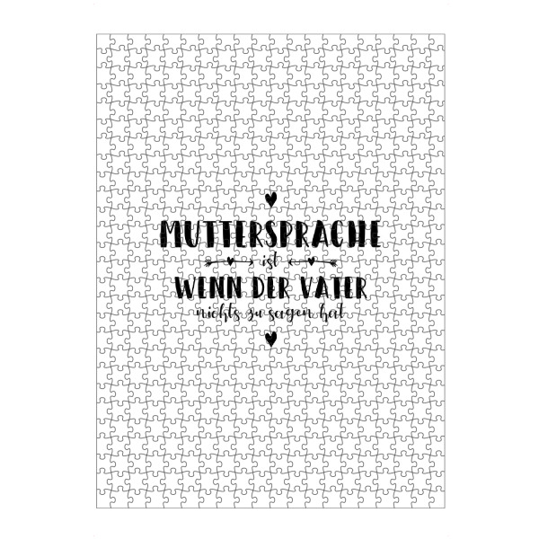 Puzzle Ravensburger "Mama hat recht!" artboxONE - Typografie,Schwarzweiß,Für Mama,Für Papa