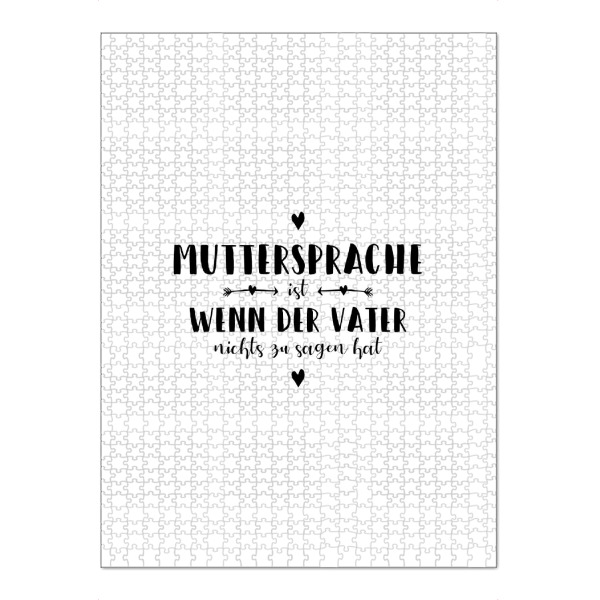 Puzzle Ravensburger "Mama hat recht!" artboxONE - Typografie,Schwarzweiß,Für Mama,Für Papa