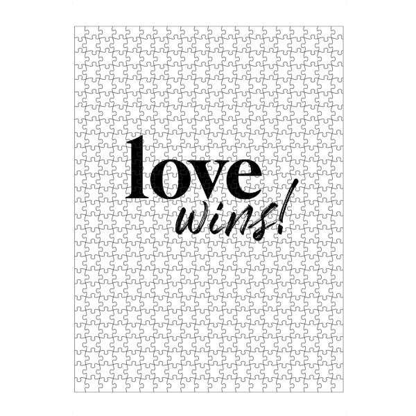 Puzzle Ravensburger "Love wins!" artboxONE - Typografie,Schwarzweiß,Liebe