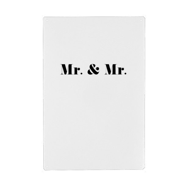 Holzbild "Mr. & Mr" artboxONE - Typografie,Schwarzweiß,Liebe