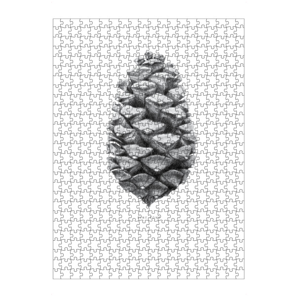 Puzzle Ravensburger "Beautiful pine cone black" artboxONE - Natur,Floral,Schwarzweiß,Für Mama