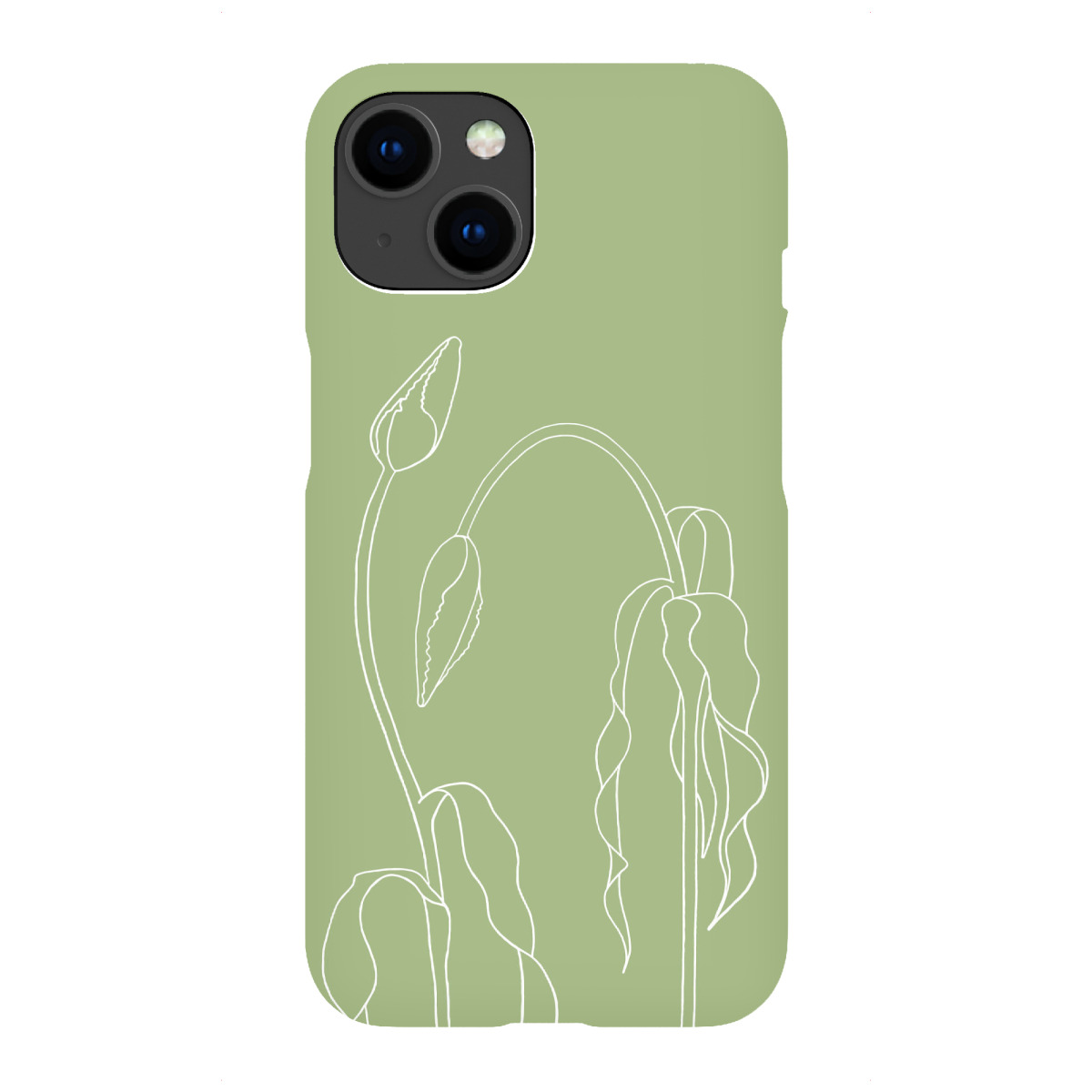 "Beautiful tulips green"für iPhone - Premium-Case Handyhülle artboxONE