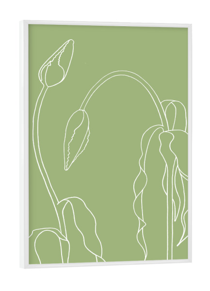 Poster mit weißem Rahmen "Beautiful tulips green" artboxONE - Natur,Floral,Für Mama