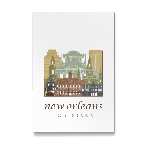 Galerie-Print "New Orleans skyline light brown" 30x20 cm artboxONE