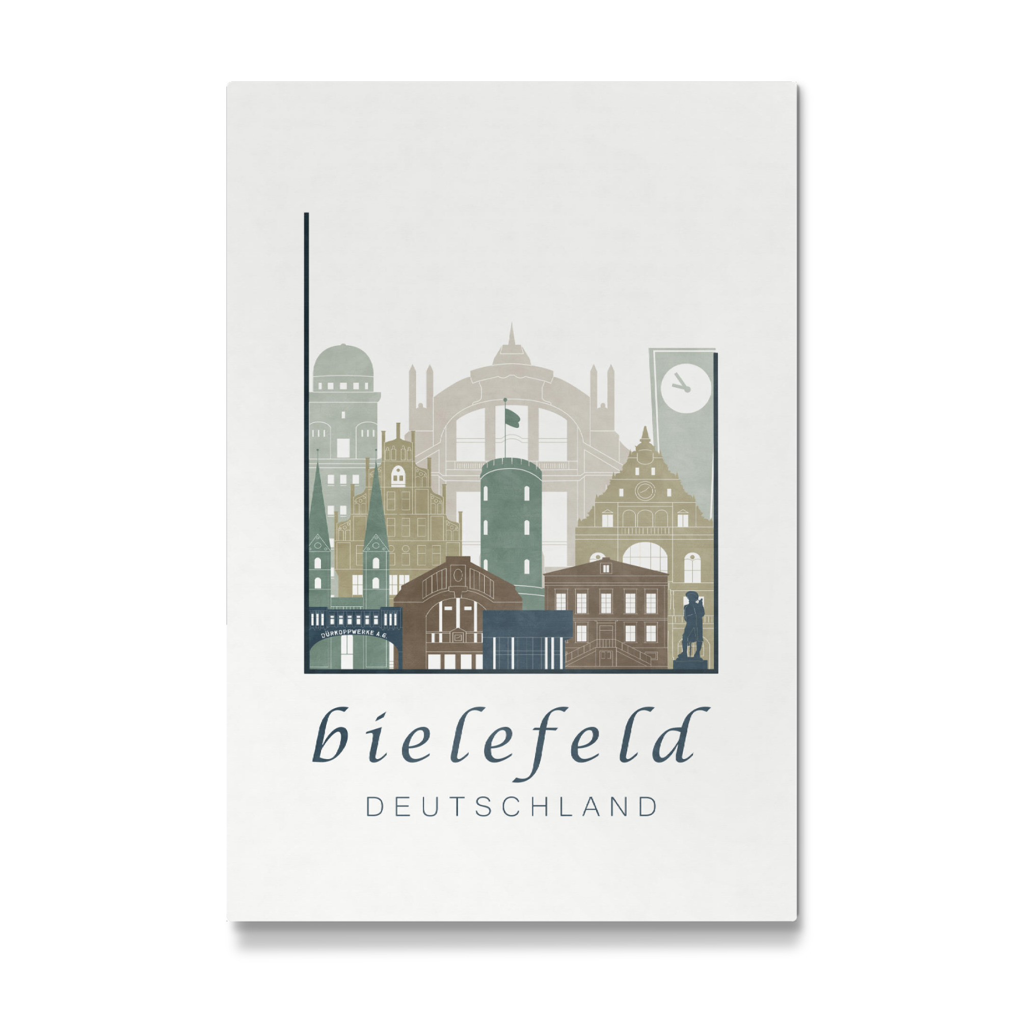 Galerie-Print "Bielefeld skyline light blue" 75x50 cm artboxONE