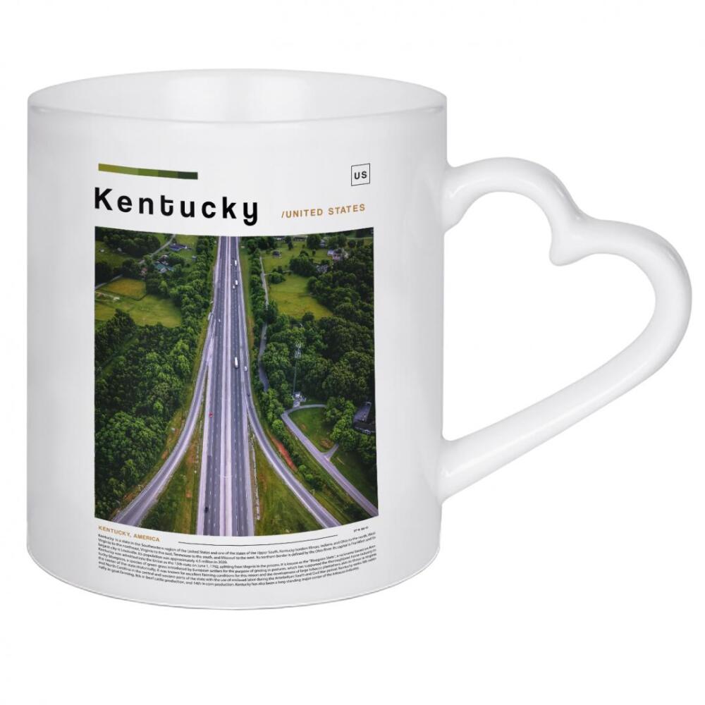 Herztasse "Titelseite - Zeitung aus Kentucky" artboxONE - Städte,Architektur