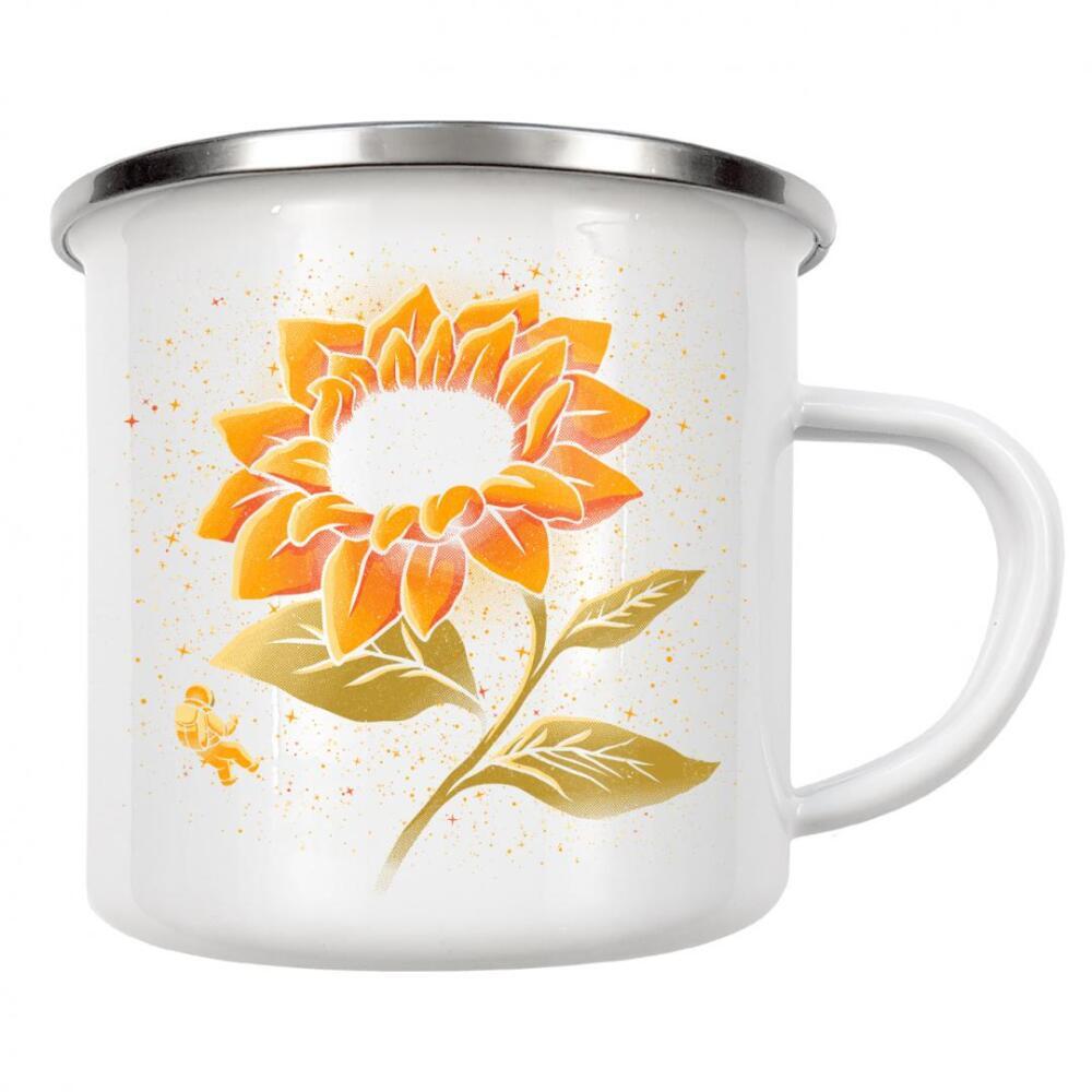 Emaille Tasse "Sonnenblume-Universum-Blume" artboxONE - Floral,Galaxy