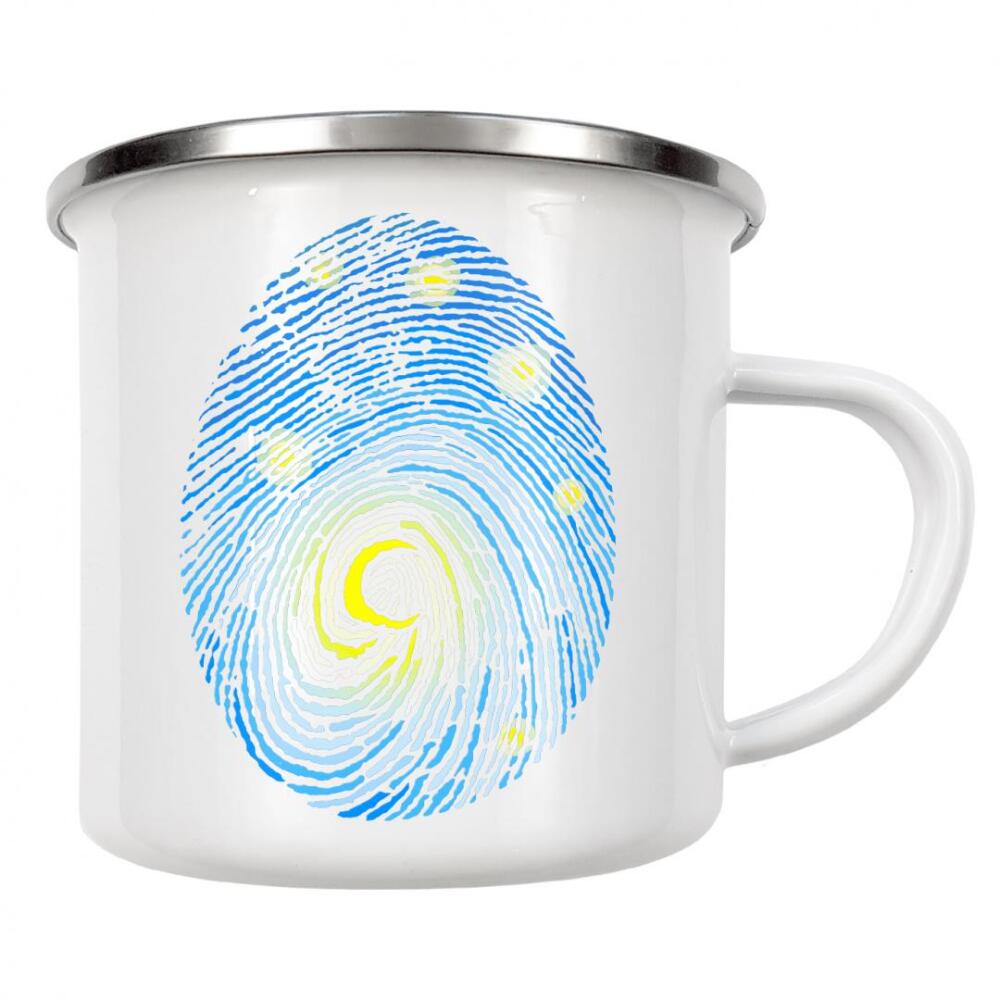 Emaille Tasse "Aurora-Fingerabdruck" artboxONE - Galaxy