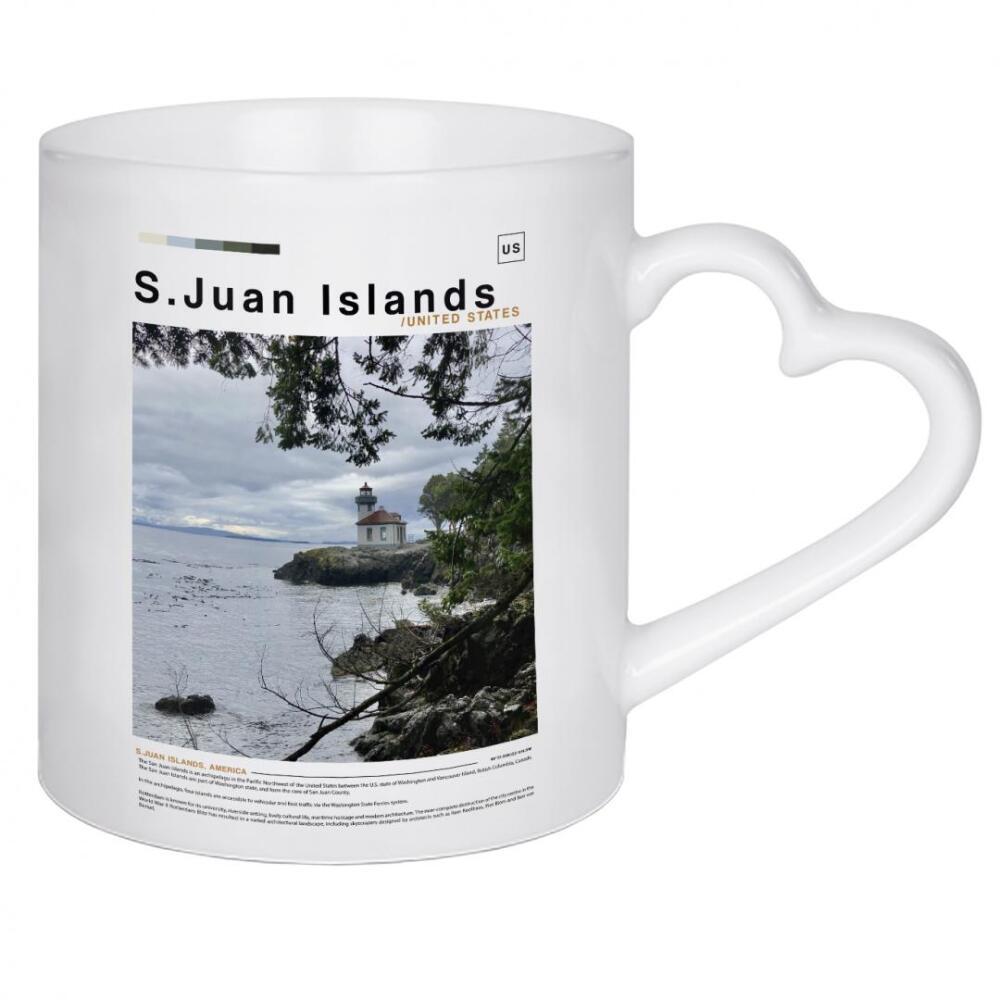 Herztasse "Zeitungscover der San-Juan-Inseln" artboxONE - Städte,Architektur