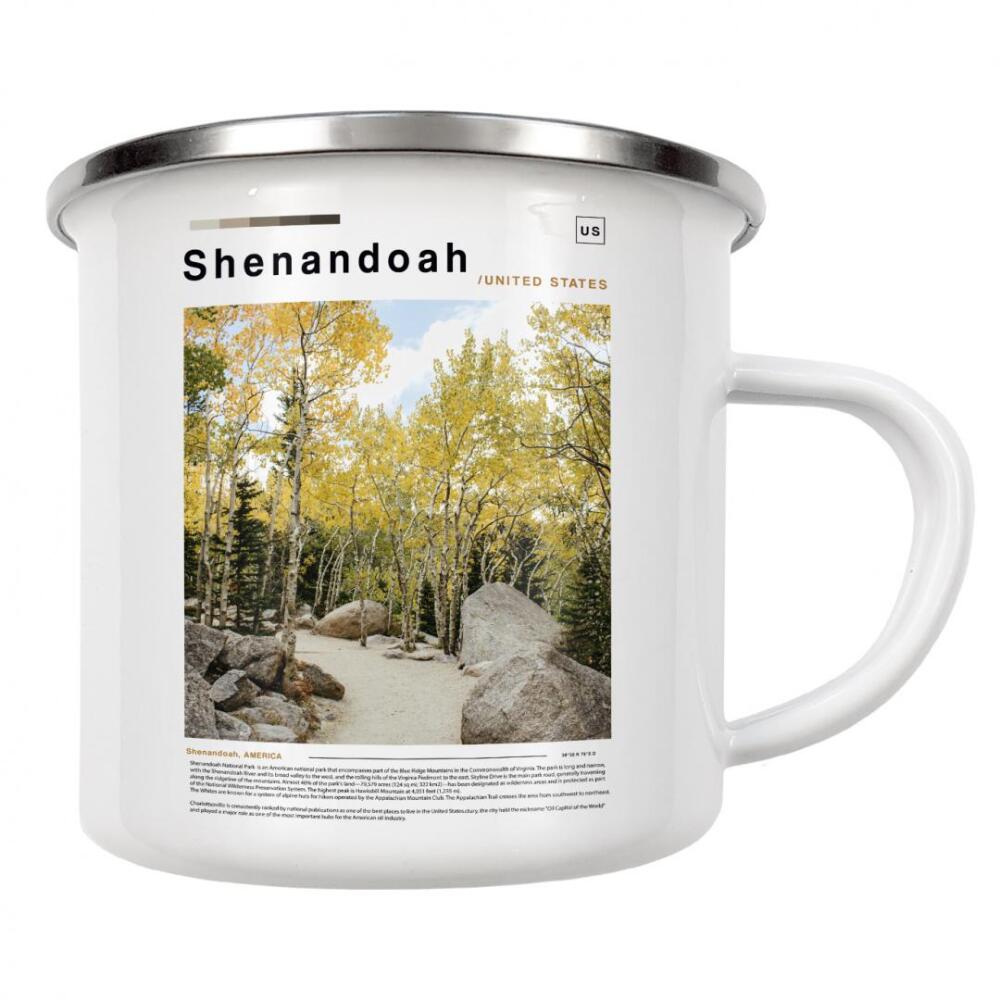 Emaille Tasse "Shenandoah-Zeitungscover" artboxONE - Städte,Architektur