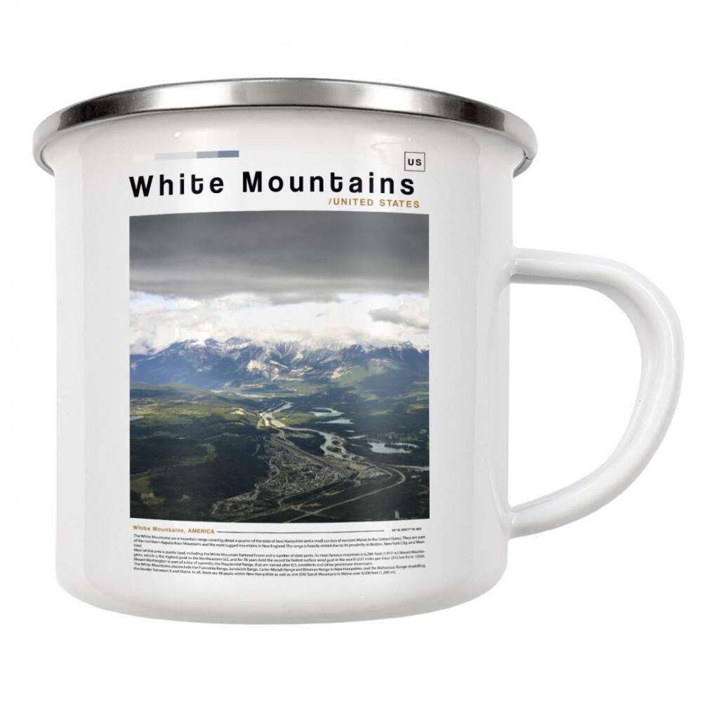 Emaille Tasse "Titelseite „White Mountains“" artboxONE - Städte,Natur,Reise
