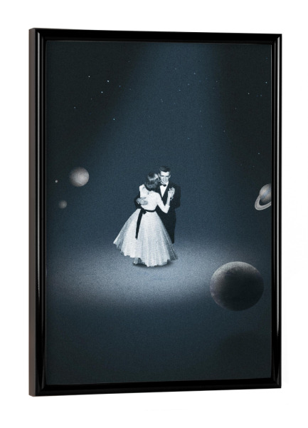 Poster mit schwarzem Rahmen "Centre of the universe" artboxONE - Schwarzweiß,Liebe,Galaxy