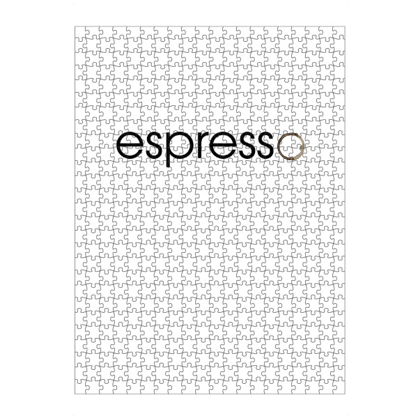 Puzzle Ravensburger "Just espresso" artboxONE - Typografie,Essen & Trinken,Schwarzweiß