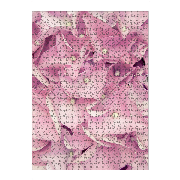Puzzle Ravensburger "Pink Hydrangea Flowers" artboxONE - Floral - Pink,Blush,Flower,Floral,Hydrangeamacrophylla,Garden,Gardening,Spring,Love