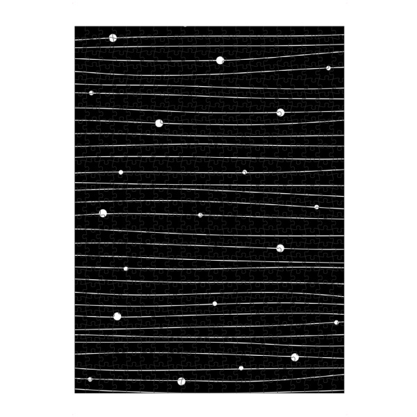 Puzzle Ravensburger "White lines & dots" artboxONE - Abstrakt,Schwarzweiß,Geometrie