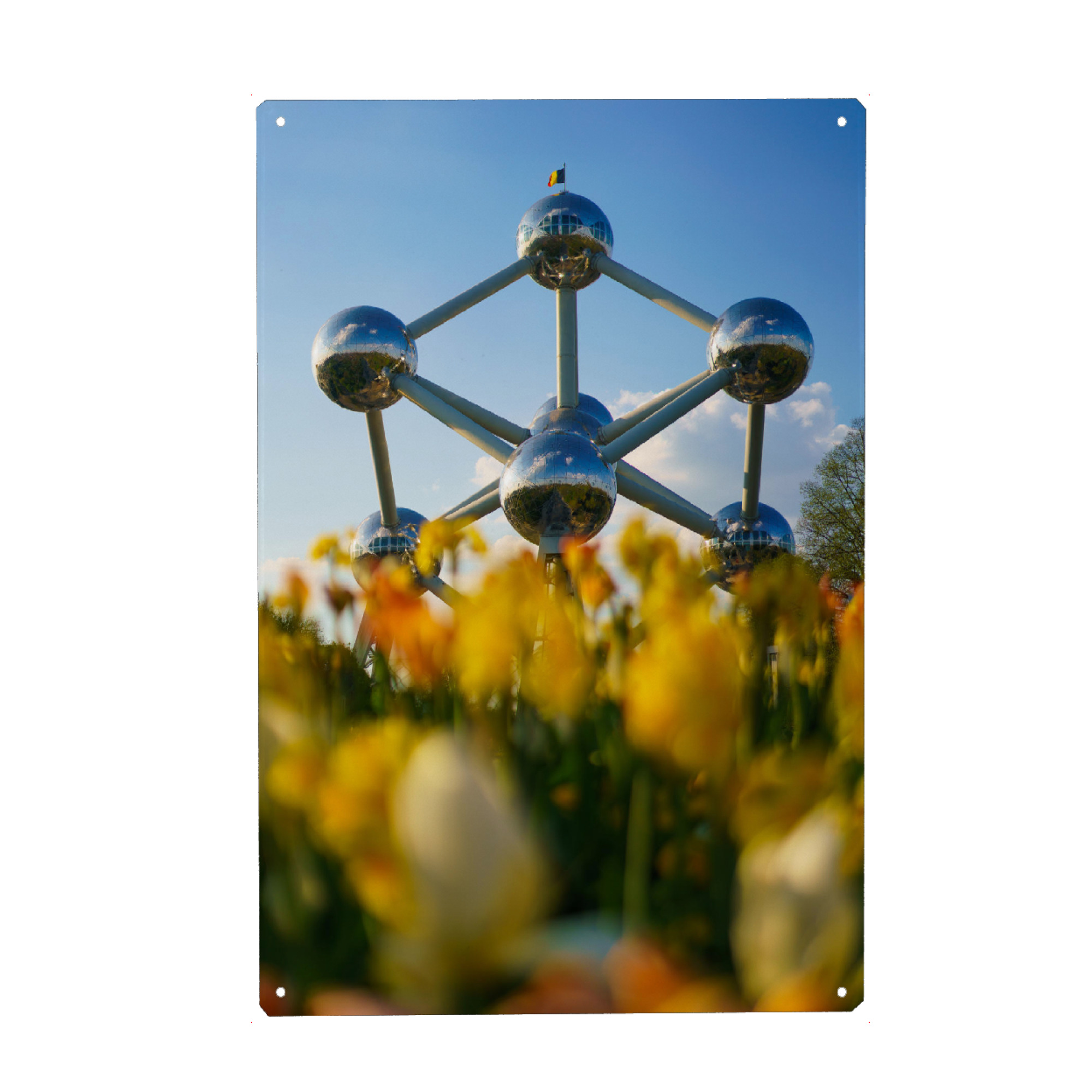 Metall Poster "Atomium" artboxONE - Städte,Reise,Architektur,Reise / Länder