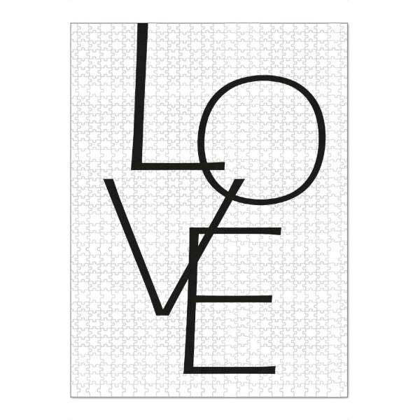 Puzzle Ravensburger "Love - Simple" artboxONE - Typografie,Schwarzweiß,Liebe - Love,Liebe,Blackandwhite,Typografie,Schrift,Minimalismus - Bild love
