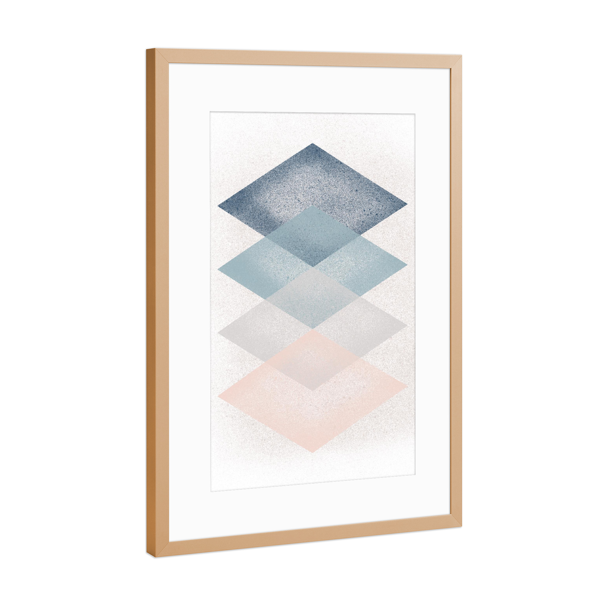 Poster mit Rahmen Kupfer "Four Rectangular Shapes" artboxONE - Abstrakt,Geometrie