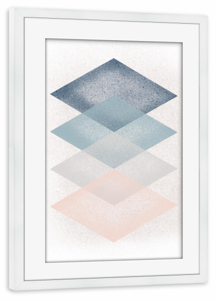 Poster mit Rahmen weiß "Four Rectangular Shapes" artboxONE - Abstrakt,Geometrie