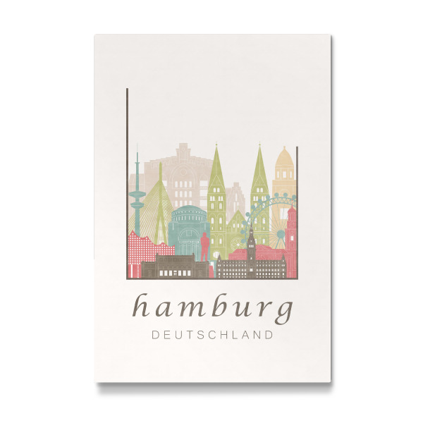 Galerie-Print "Hamburg Skyline in Pastel" 30x20 cm artboxONE