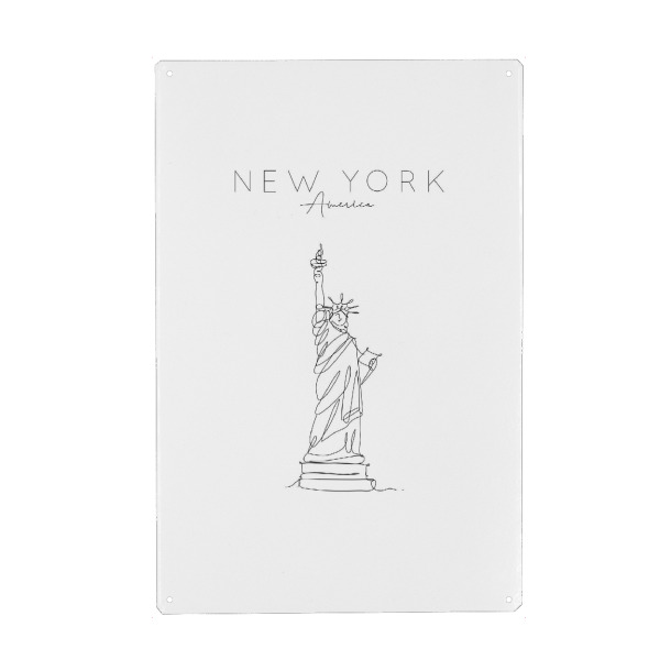 Holzbild "Statue of liberty Ney York" artboxONE - Städte,Städte / New York,Reise,Schwarzweiß