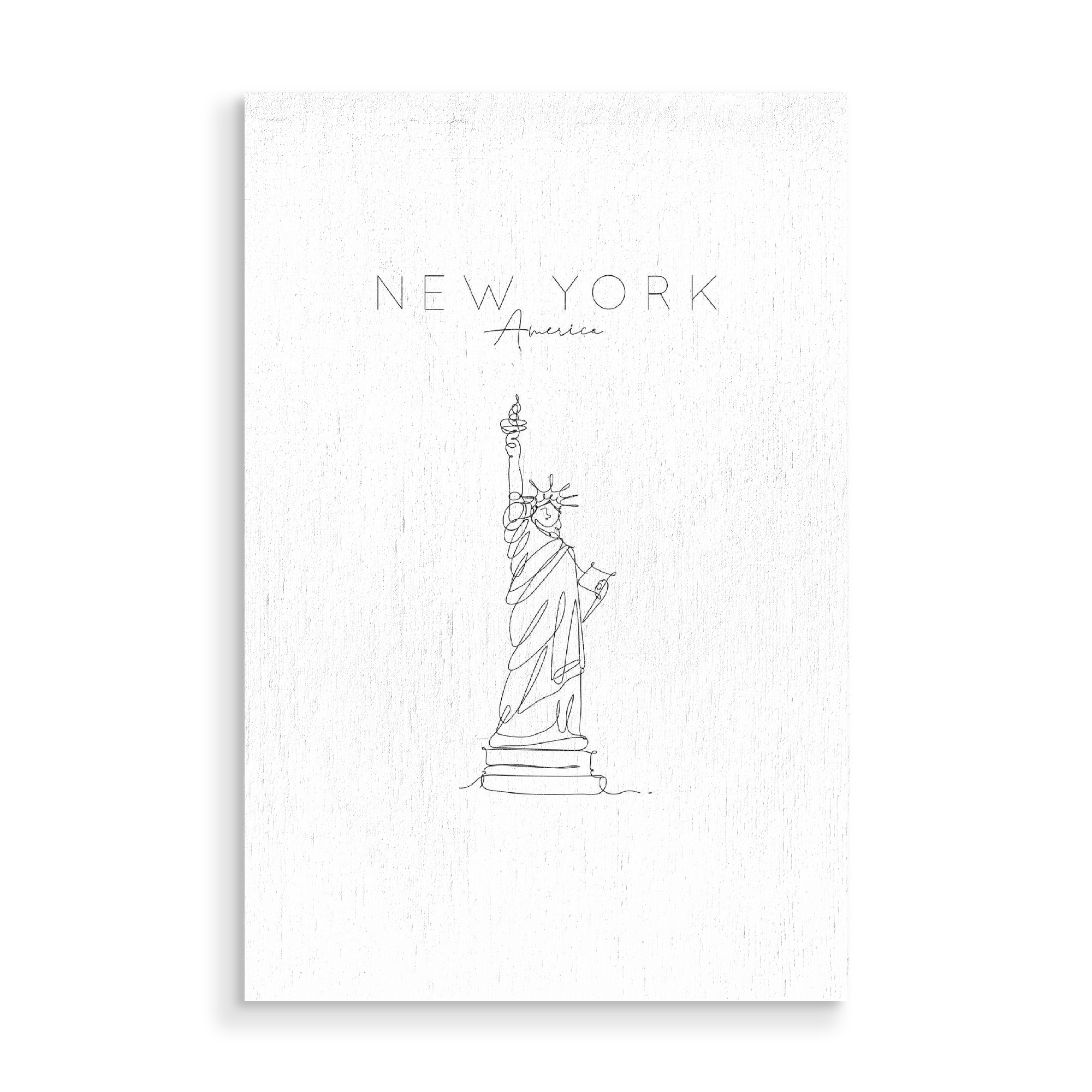 Holzbild "Statue of liberty Ney York" artboxONE - Städte,Städte / New York,Reise,Schwarzweiß