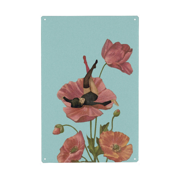 Holzbild "Colourful dreamer" artboxONE - Floral,Menschen,Fiktion