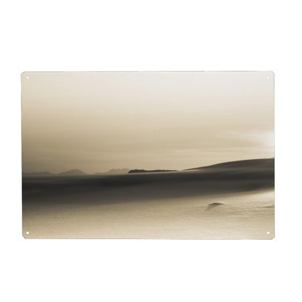 Metall Poster "Arctic horizon" artboxONE - Natur - Norwegen,Arktis,Schneelandschaft - Blechschild