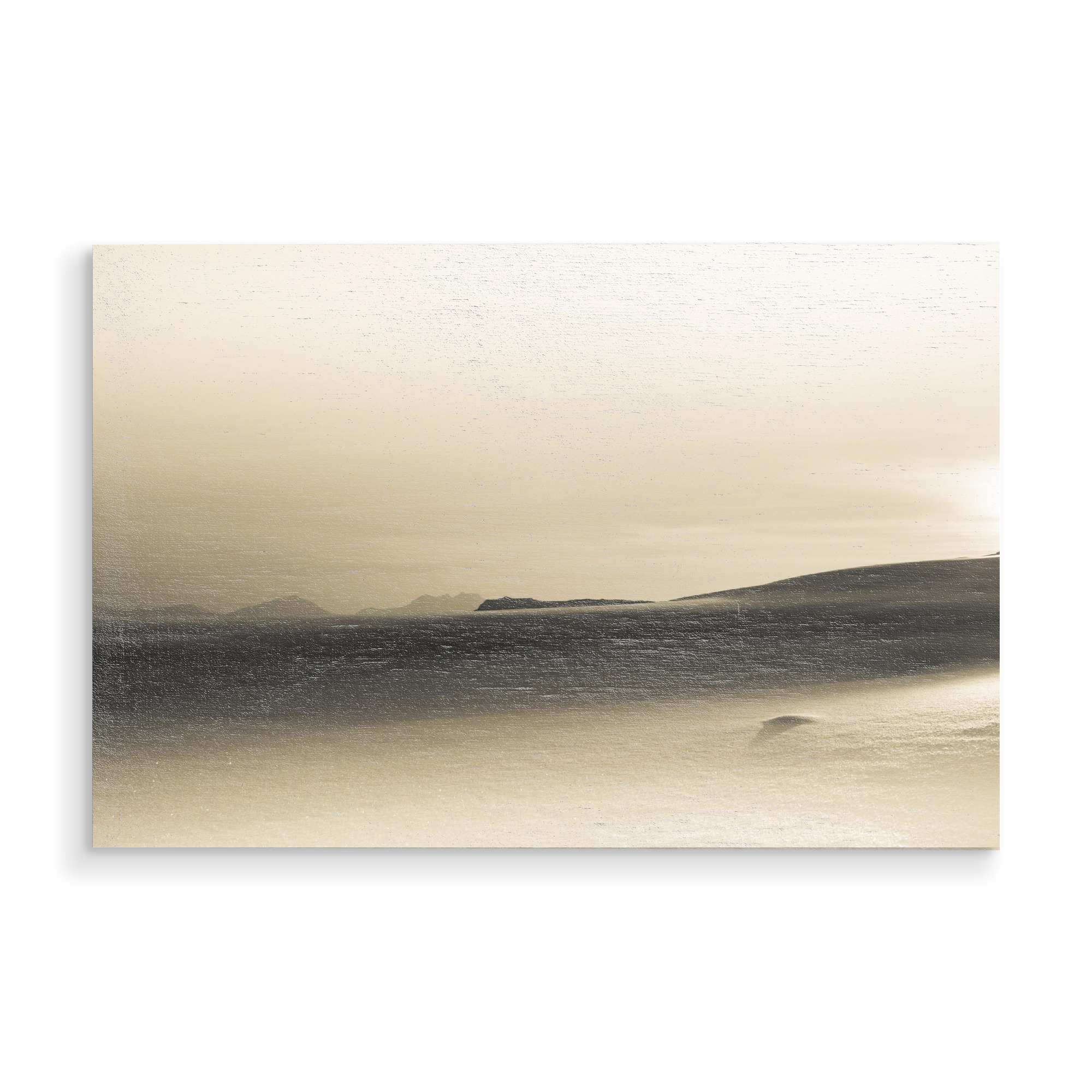 Holzbild "Arctic horizon" artboxONE - Natur - Norwegen,Arktis,Schneelandschaft
