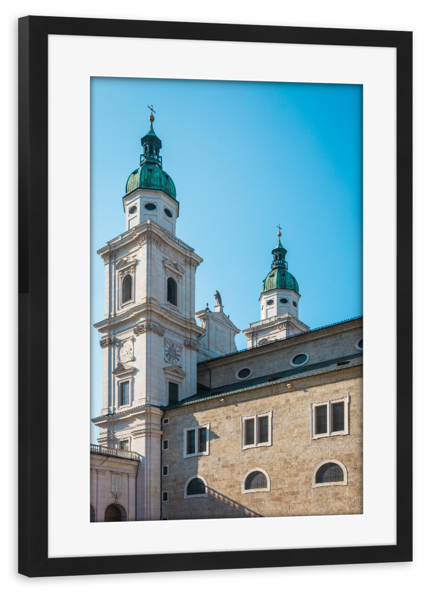 Poster mit Rahmen schwarz "Dom in Salzburg" artboxONE - Städte,Architektur - Bauwerk,Barock,österreich,Sehenswürdigkeit