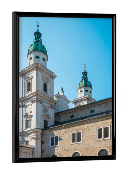 Poster mit schwarzem Rahmen "Dom in Salzburg" artboxONE - Städte,Architektur - Bauwerk,Barock,österreich,Sehenswürdigkeit