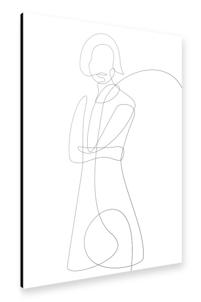 Alu-Dibond "Woman in MidiDress" 30x20 cm artboxONE