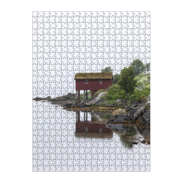 Puzzle Ravensburger "Norwegian cabin" artboxONE - Natur - Norwegen,Hütte,Bootshaus - Bild norwegen