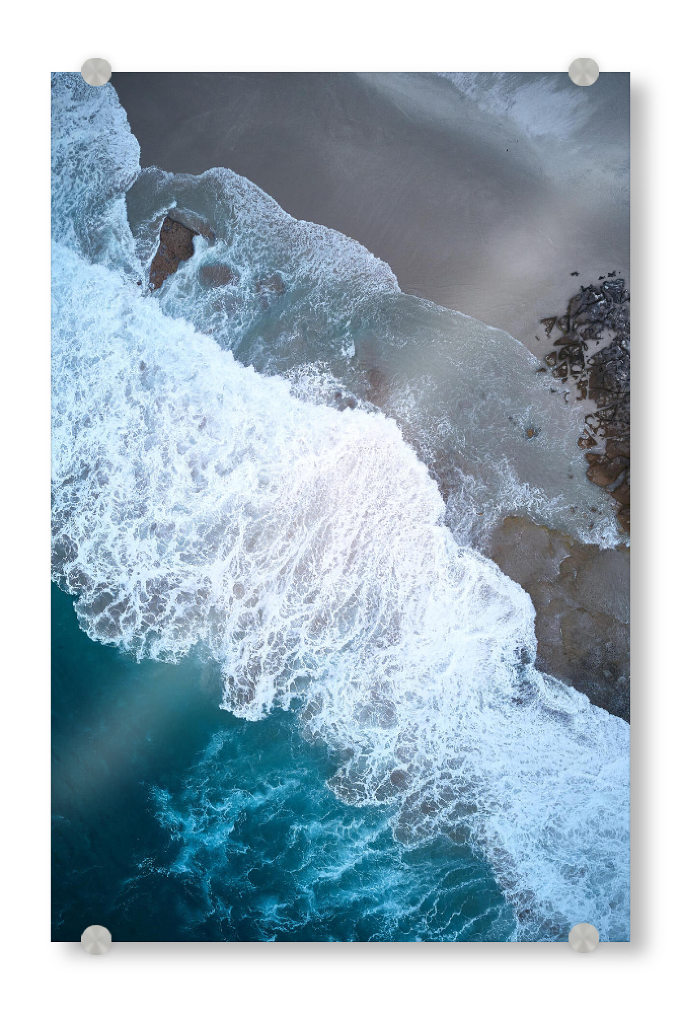 Acrylglasbild "Crush" artboxONE - Reise,Reise / Strand und Meer - Wellen,Meer,Ocean,Water,Drone