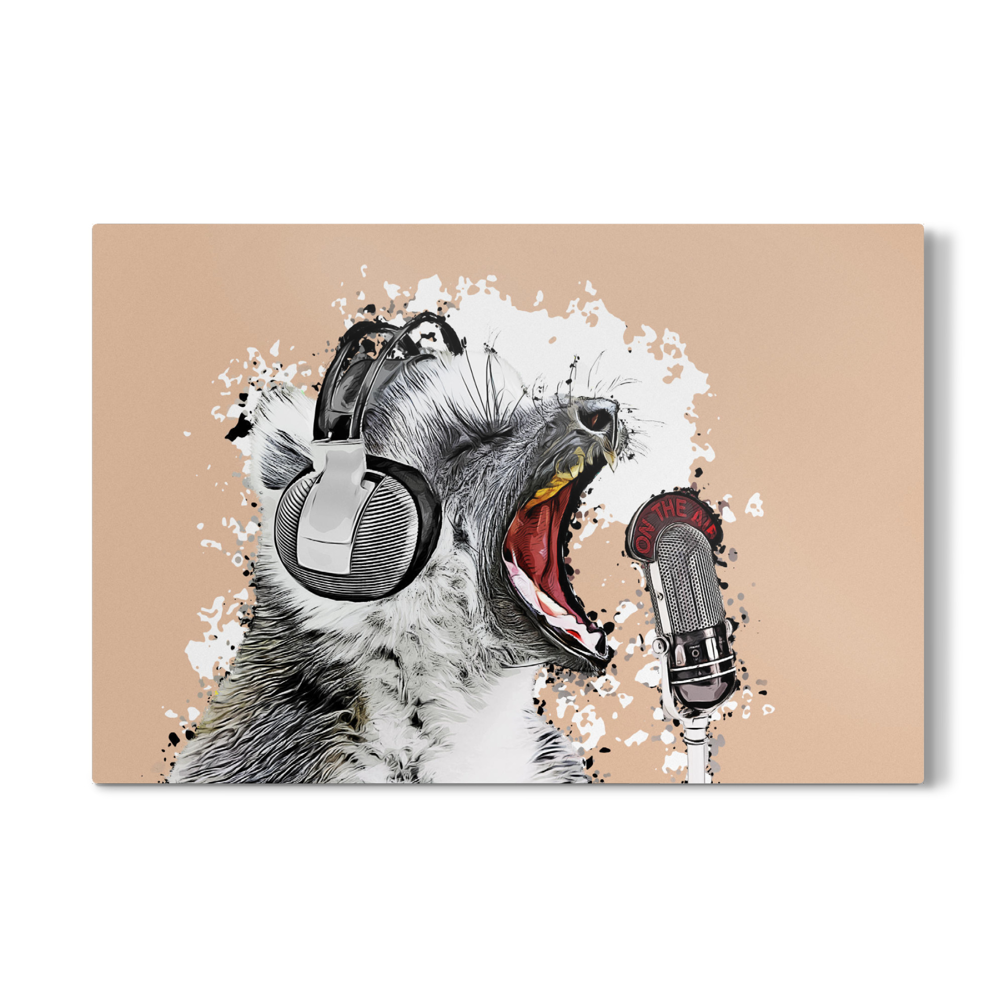 Galerie-Print "Singing Lemur" 75x50 cm artboxONE