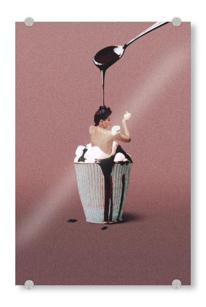 Acrylglasbild "We are made for each other" artboxONE - Fiktion - Icecream,Vintage,Collage