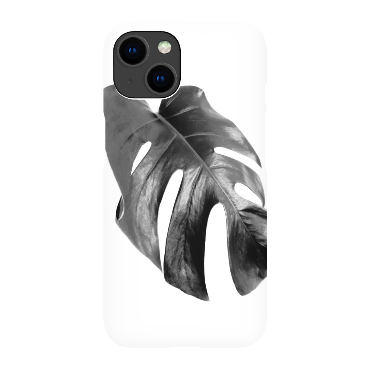 "Monstera Leaf Black and White"für iPhone - Premium-Case Handyhülle artboxONE