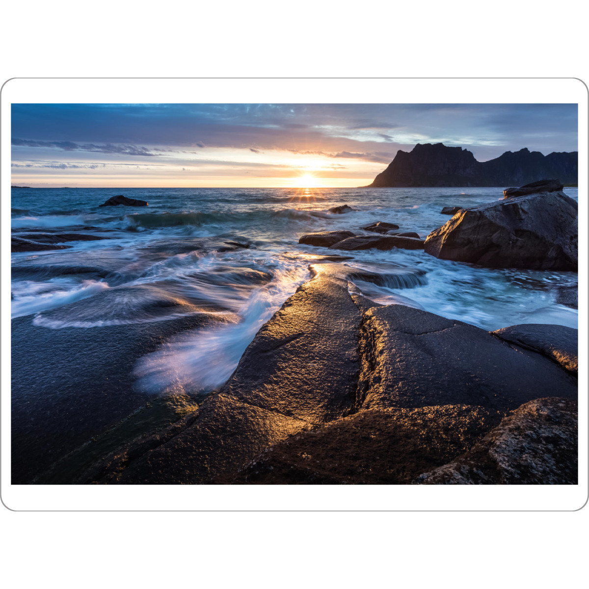 Tischset "Northern Horizon" artboxONE - Natur - Lofoten,Norwegen,Utakleiv - Bild lofoten