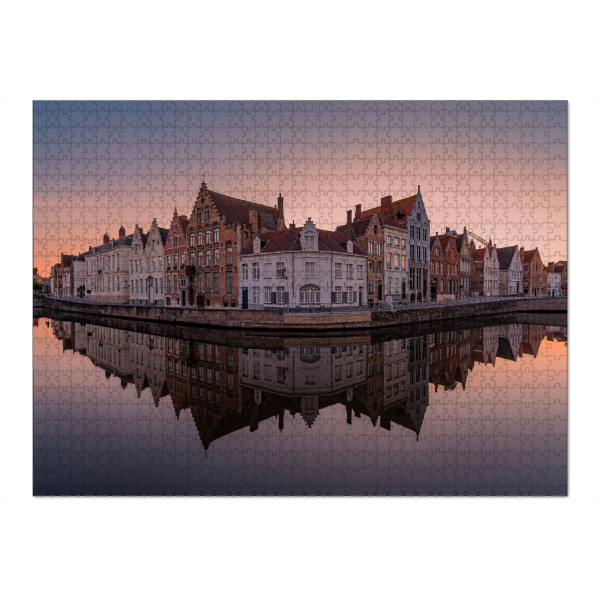 Puzzle Ravensburger "Brügge - Belgien" artboxONE - Städte - Brügge,Belgien,Kanal,Mittelalter,Mittelalterlich,Historisch,Spiegelung - Bild brügge