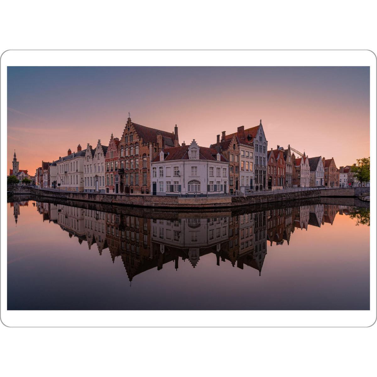 Tischset "Brügge - Belgien" artboxONE - Städte - Brügge,Belgien,Kanal,Mittelalter,Mittelalterlich,Historisch,Spiegelung - Bild brügge