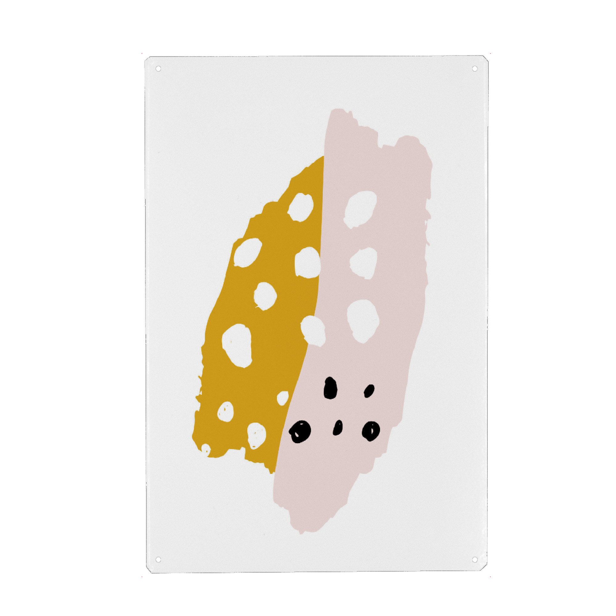 Holzbild "Spotted" artboxONE - Abstrakt - Brushes,Abstrakt,Scandi,Formen,Shapes,Simplicity,Gepunktet